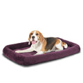 Patas Lague Bolster Dog Bed for Medium Dogs 36x24 Soft Foam Dog Sofa Pet Bed Machine Washable Dog Cat Crate Bed Mat for Medium Pet Breeds Taupe