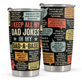 Dzeetee Funny Gift For Dad - Stainless Steel Tumbler 20oz - Dad Joke Gift - Best Dad Gift From Daughter Son Wife for Birthday Fathers Day - Christmas Gift For Men Dad Stepdad Bonus Dad Uncle