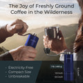 Manual Coffee Stainless Steel Blue Conical Burr Coffee Grinder Manual with
