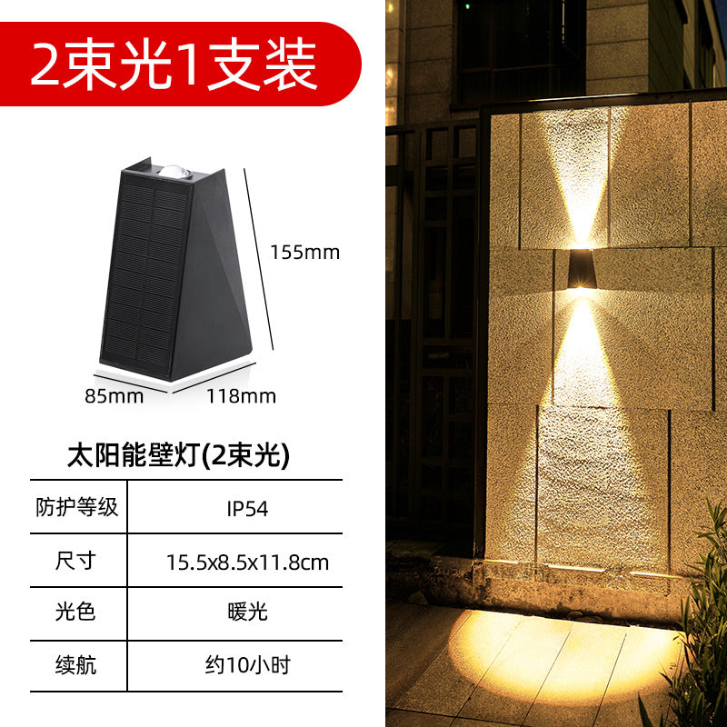 Solar Outdoor Wall Light - Modern Waterproof Landscape Lamp
