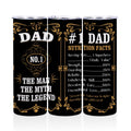 Gifts for Dad Funny Stainless Steel Straight 20 Oz Tumbler Dad Gifts Cool Dad Birthday Gifts Water Bottle Dad Gift Birthday Gifts for Dad Father Father Day Skinny Coffee Mug Insulated Cup