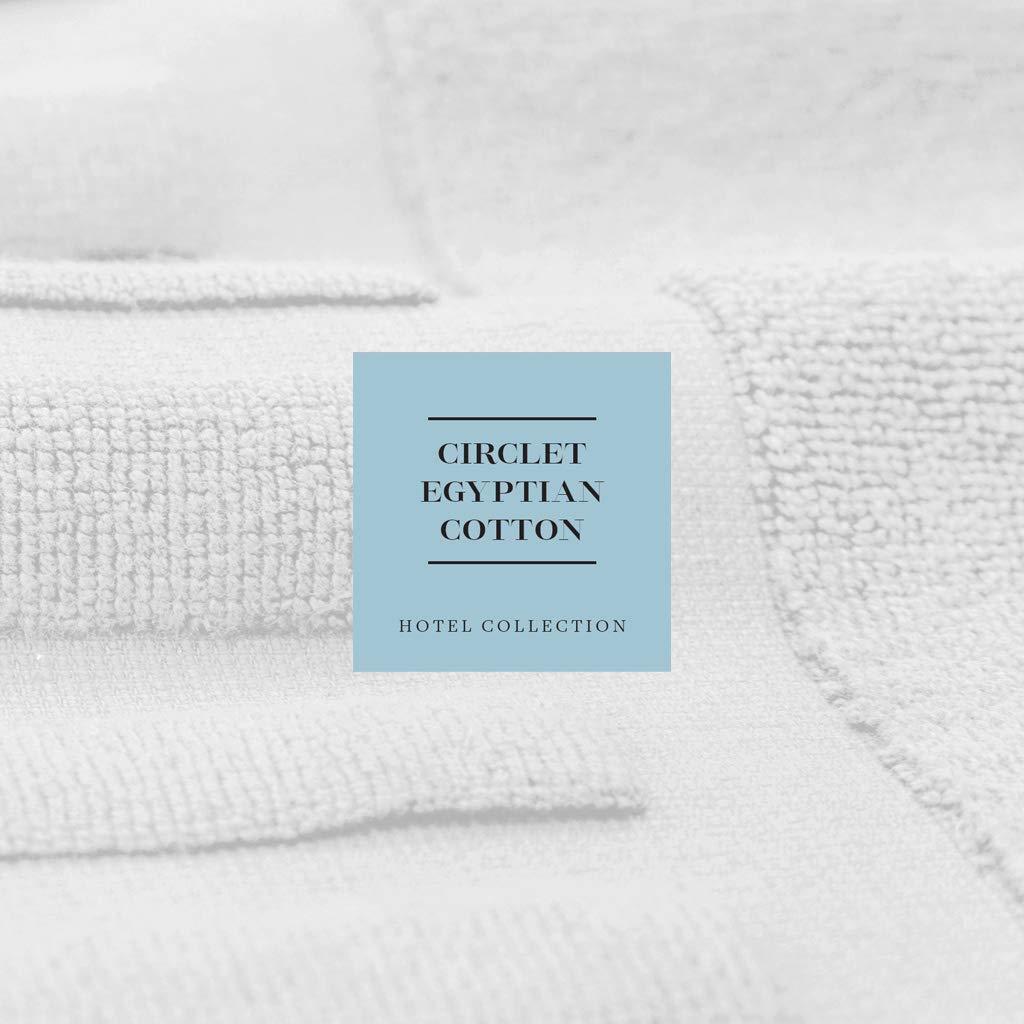 Luxury Bath Mat Floor Towel Set Grey White 22 x34 in 2 Pack Absorbent Cotton